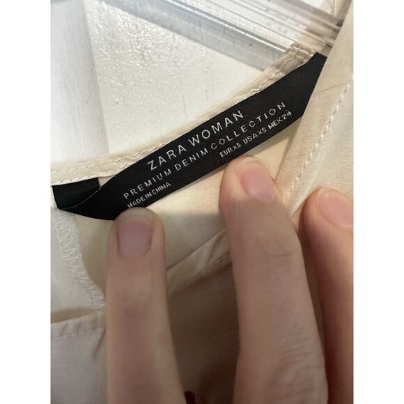 Zara Premium Collection Boho Dress Size XS Embroidered Floral Birds Peasant - Picture 4 of 10